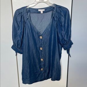 Jean Button-Up Women's Top